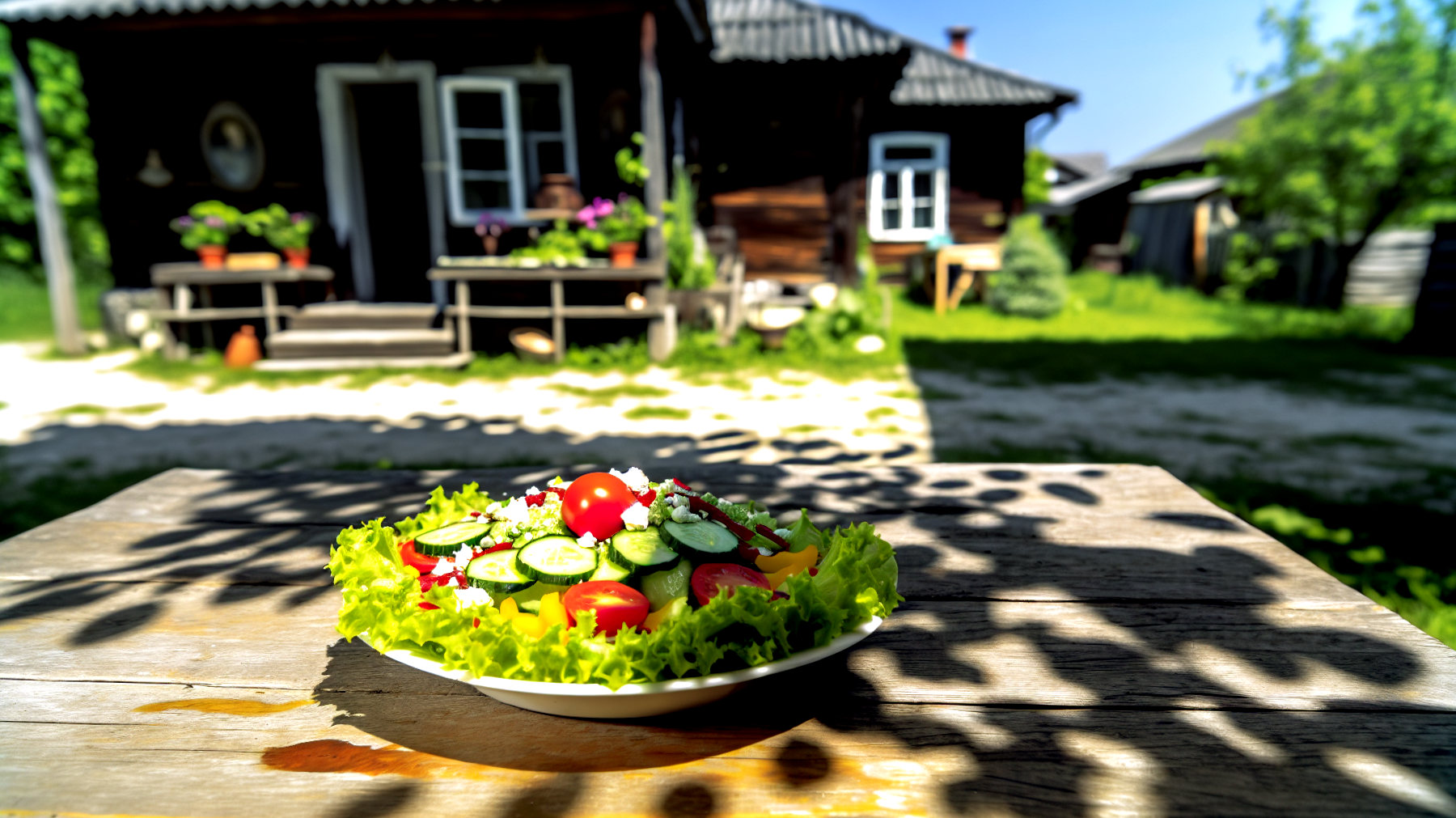 ingredienti freschi insalata gourmet condimenti creativi"
